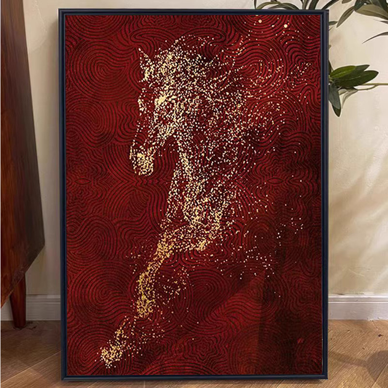 玄关马5d钻石画手工diy十字绣2025年新款高级感客厅走廊装饰挂画,居家布艺,钻石绣,淘宝优惠券,粉丝福利购,淘宝优惠卷