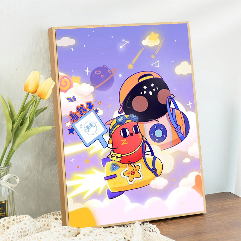 红小豆钻石画满钻儿童卧室可爱卡通益智手工贴画2023新款5d钻石画