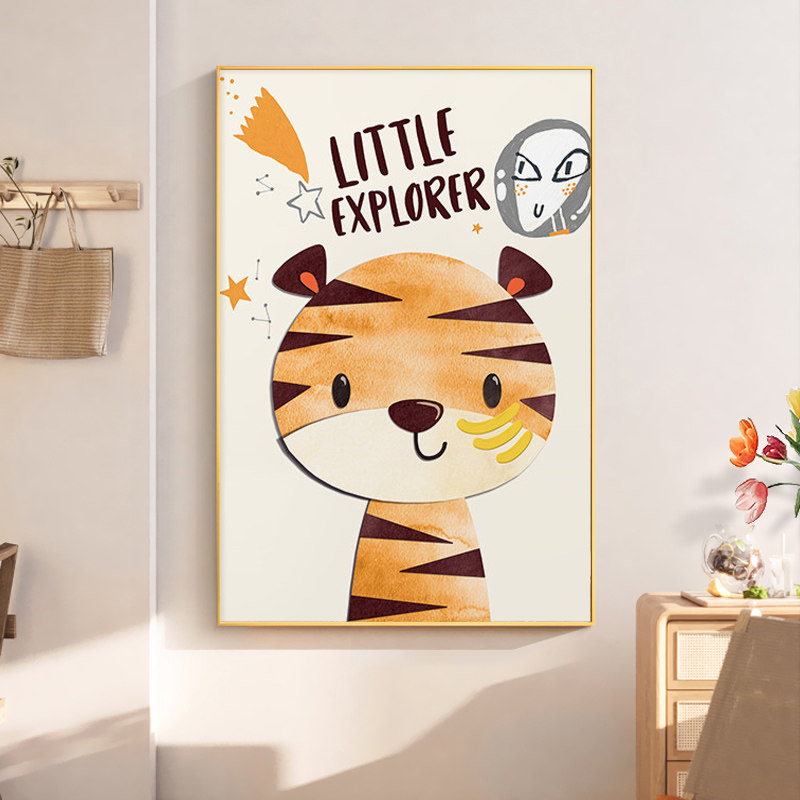 小脑虎卡通儿童益智钻石画2022新款满钻儿童房卧室贴砖十字绣