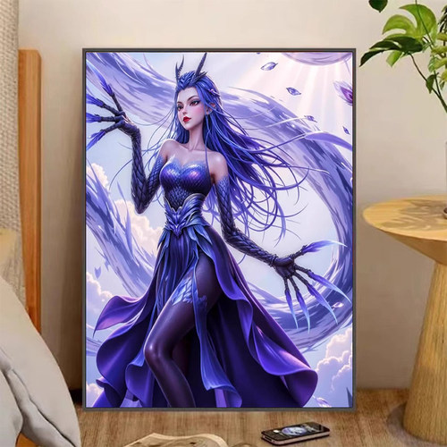 哪吒闹海敖闰手工钻石画十字绣