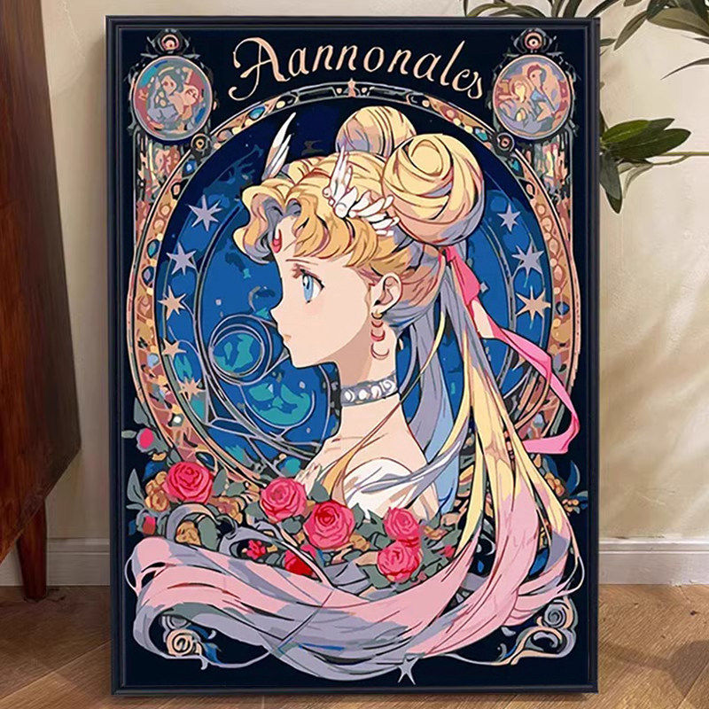 高级感美少女战士5d钻石画手工diy贴钻画水兵月十字绣二次元动漫,居家布艺,钻石绣,淘宝优惠券,粉丝福利购,淘宝优惠卷