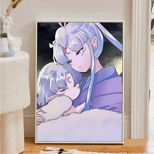 杀生丸凌月仙姬5d钻石画手工diy贴钻画二次元动漫母子十字绣装饰