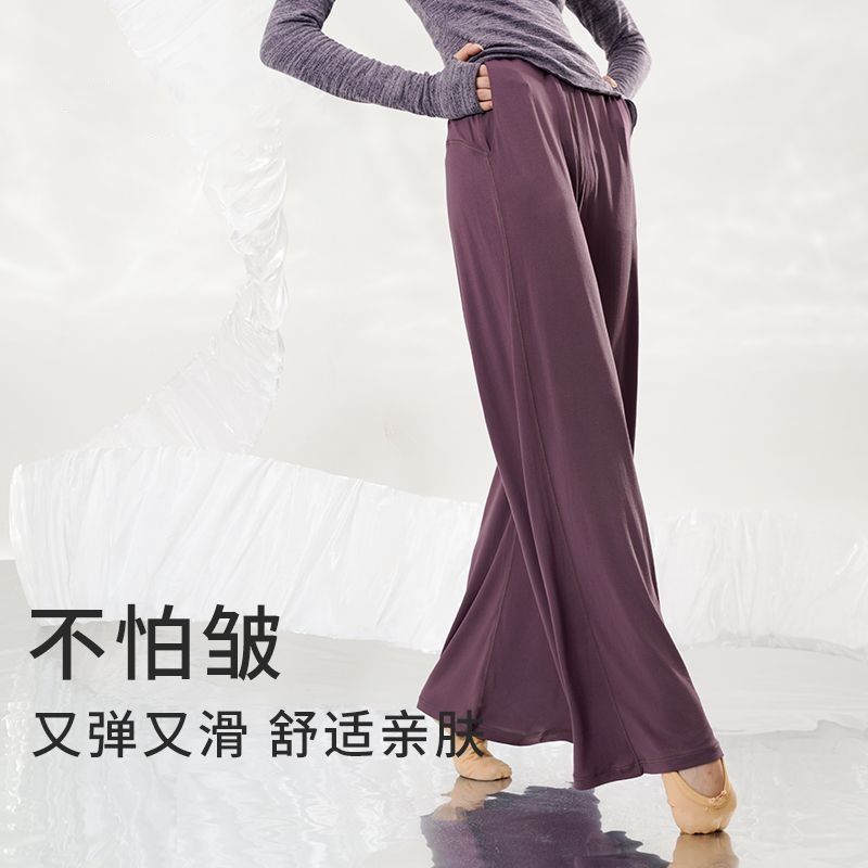 中国舞民族舞蹈裤女直筒阔腿美臀裤现代舞古典舞练功服女飘逸