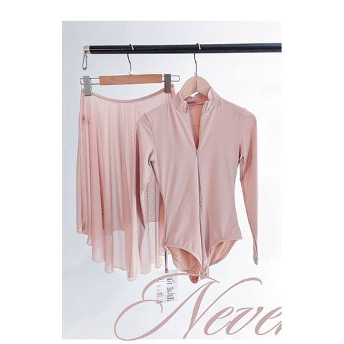 空中瑜伽舞蹈练功连体服长袖专业体服芭蕾女