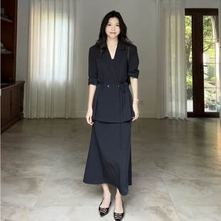 防晒外套吊带连衣裙两件套装 气质优雅高级感大码 薄款 夏季 胖mm 女装