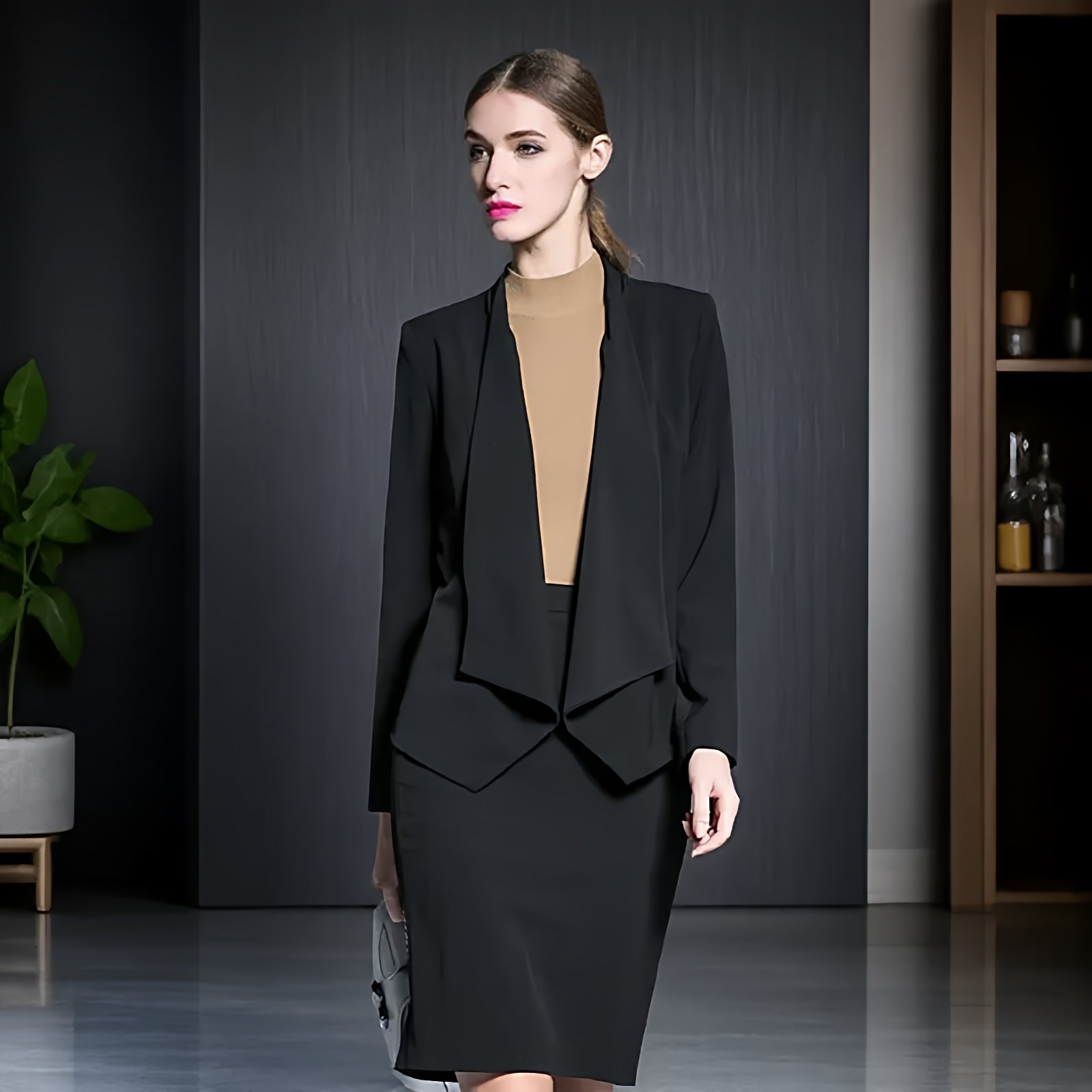 大码高级感职业春秋夏西装半身裙子套装女装2025新款小洋装两件套