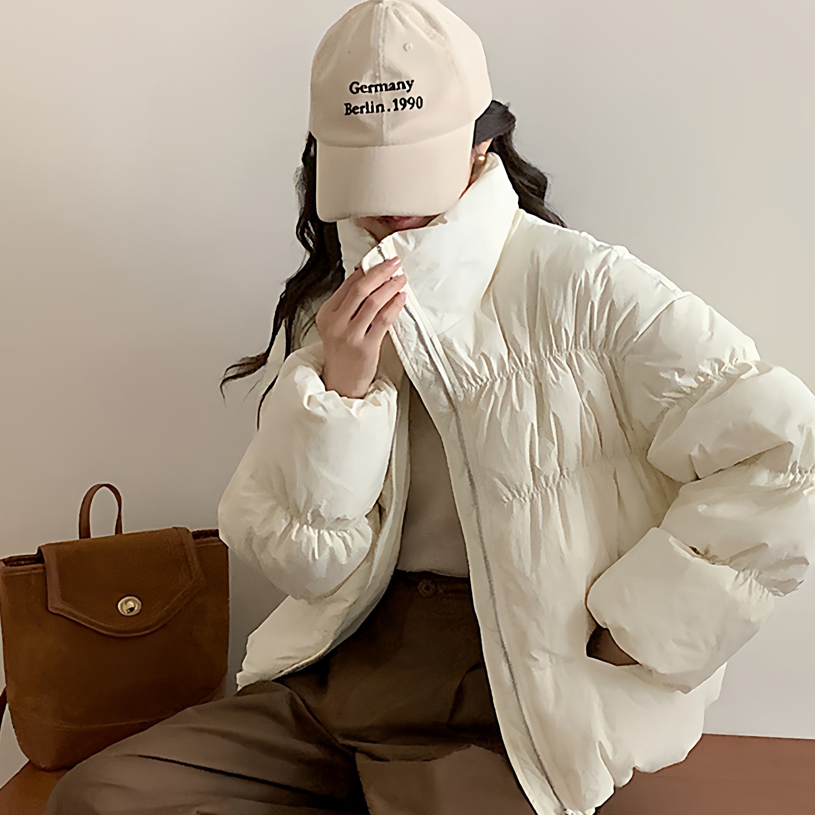 短款立领宽松棒棒糖白鸭绒羽绒服女百搭保暖冬季外套2025秋冬新款