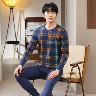 意大莱男士纯棉秋衣秋裤套装全棉线衣线裤棉毛衫保暖内衣有加肥