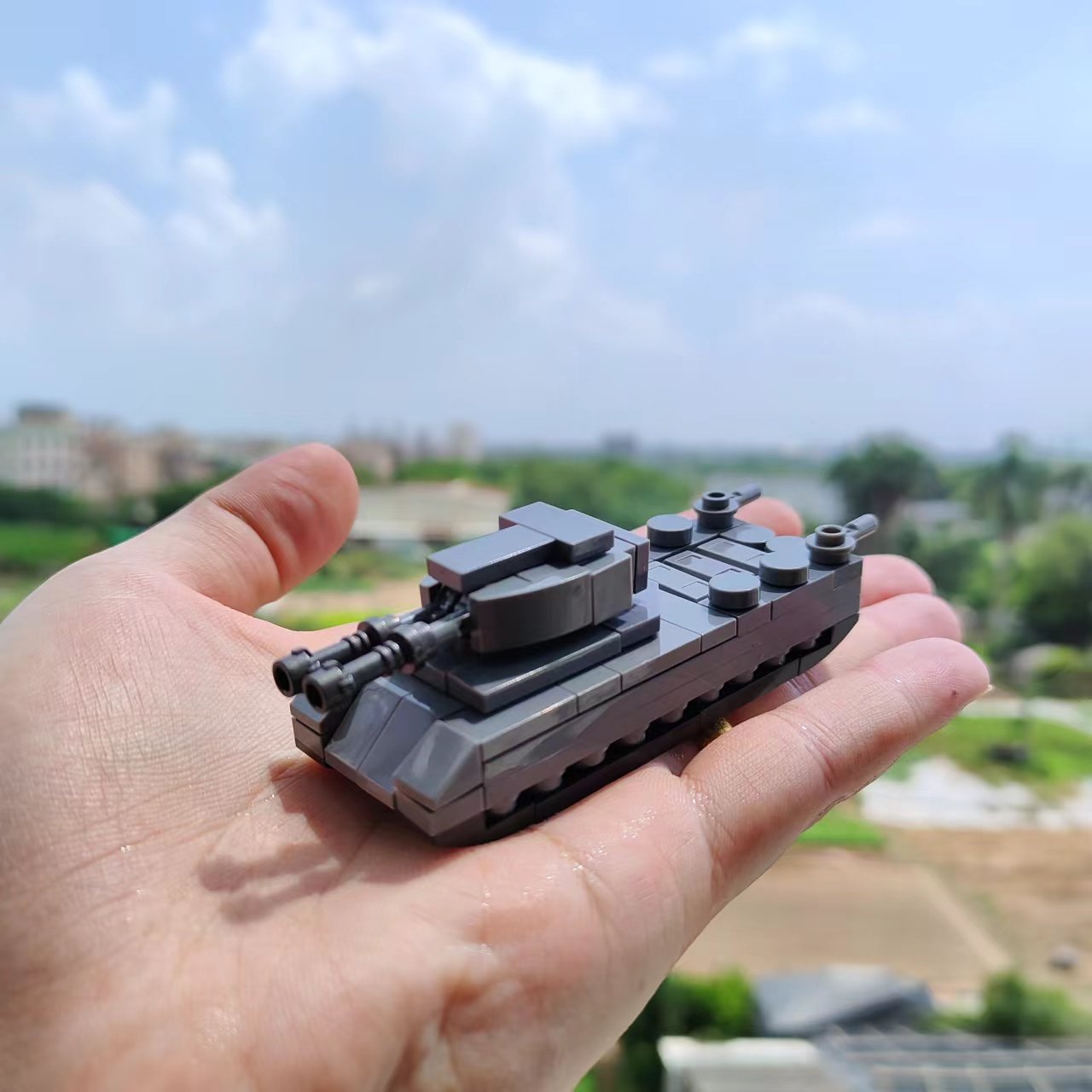 迷你p1000巨鼠超重型坦克moc积木拼装玩具小型摆件模型军事虎式