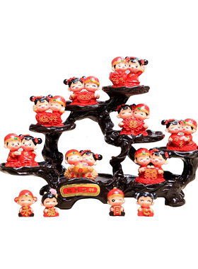 新娘装饰品喜庆小娃娃结婚礼物