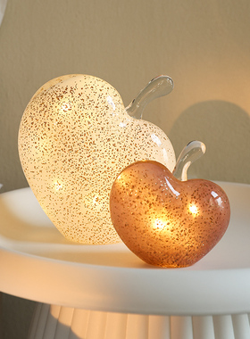 桃心苹果氛围灯琉璃云海贝壳摆件卧室情调浪漫情侣情趣床头小夜灯