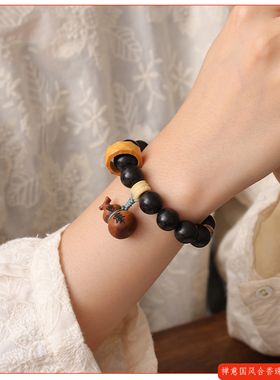 禅意古风大四合合香珠小葫芦手串