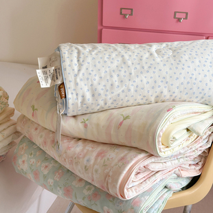 A类凉感被全棉双层纱冰纱夏被夏凉被空调被卡通儿童凉凉被四件套