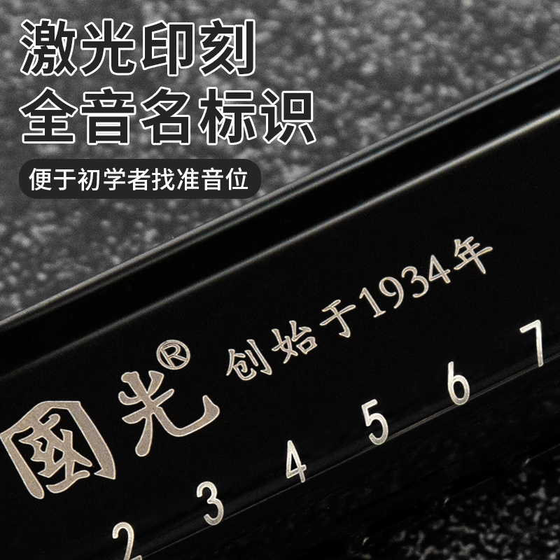 国光10孔布鲁斯口琴C调初学者学生成人儿童演奏入门自学十孔蓝调