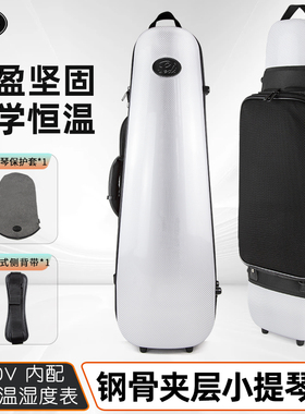 Pedi佩迪P320V超轻便携钢骨架构层小提琴盒手提双肩可背提琴箱子