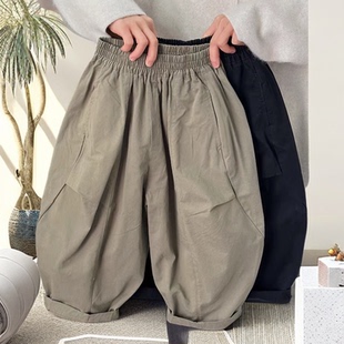 小童春秋洋气宽松童装 宝宝裤 长裤 韩版 儿童 子2025休闲新款