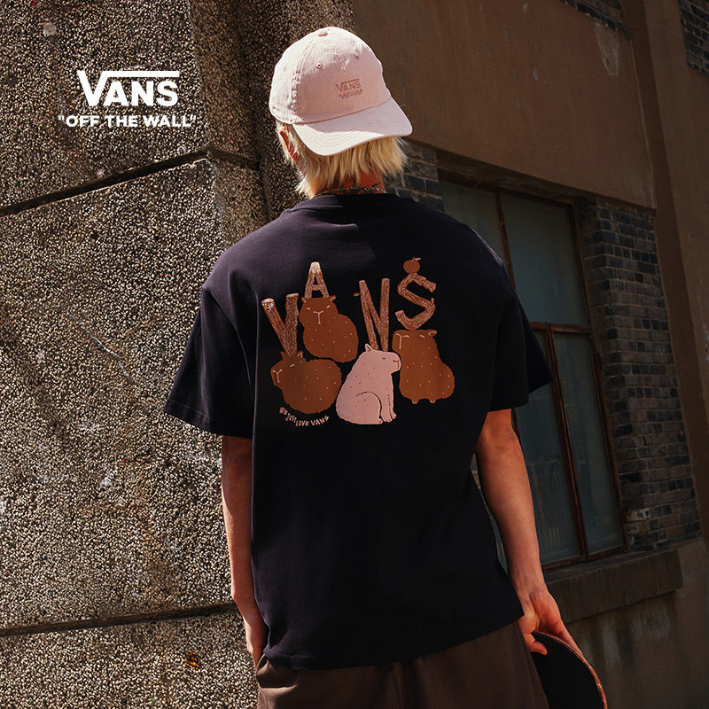 【达播换货】Vans范斯官方 情侣纯棉短袖T恤