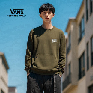 Boy出游好物 City Vans范斯官方 情侣套头卫衣军绿色宽松工装