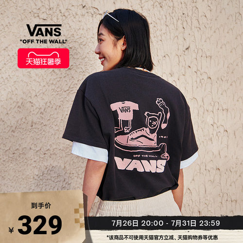 Vans范斯官方女子纯棉短袖T恤