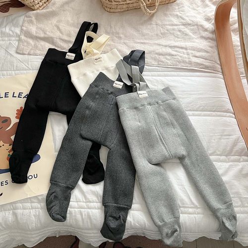 婴幼儿袜子加绒背带连裤袜