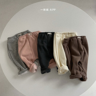 婴儿加绒打底裤 男女宝宝百搭休闲裤 大PP保暖冬季 长裤 子 款 ins韩版