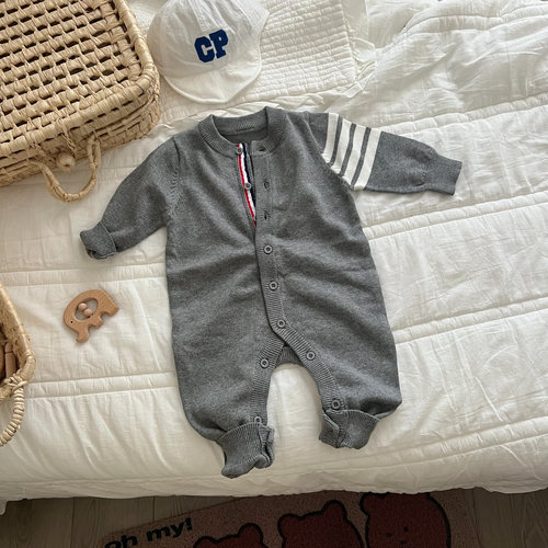 秋季款婴幼儿休闲针织毛线连体衣