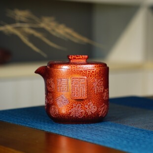 宜兴紫砂壶【福杯手抓壶宝瓶】精品公道杯分茶器创意设计款家用壶