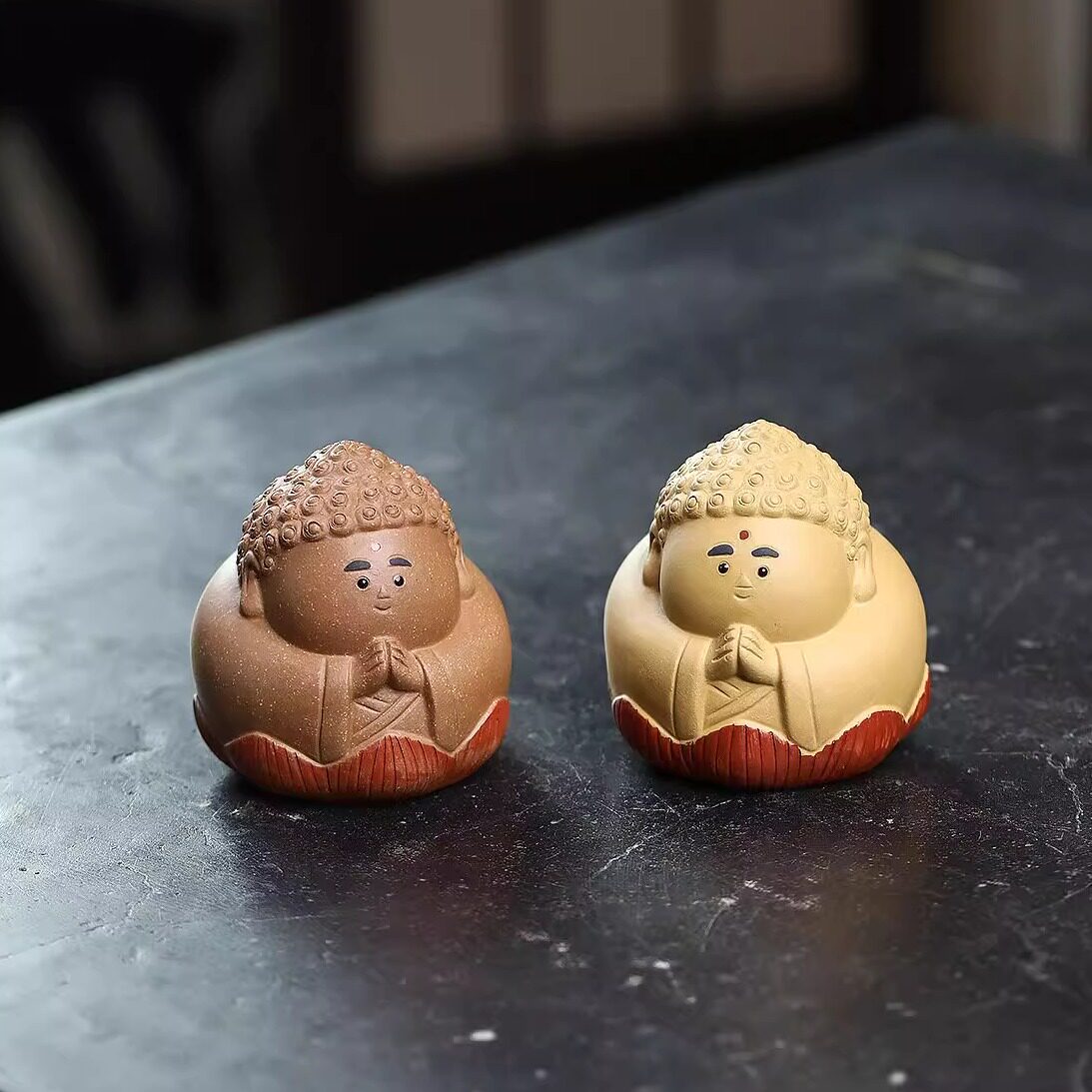 宜兴紫砂茶宠【莲花宝宝佛】精品