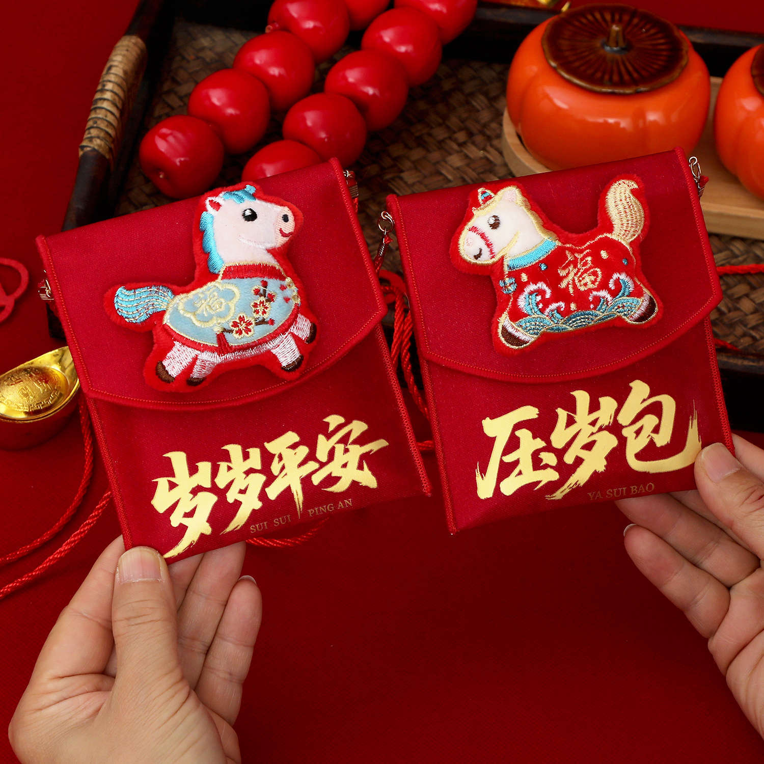 2026马年布艺红包袋新年立体卡通