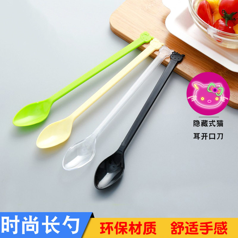 直供一次性勺子塑料加厚长冰羹