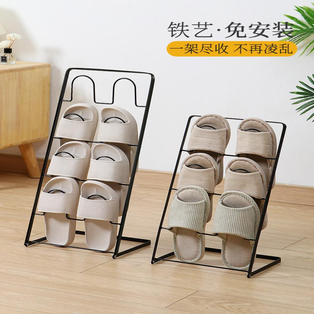 工厂铁艺简易鞋架家用卫生间沥水