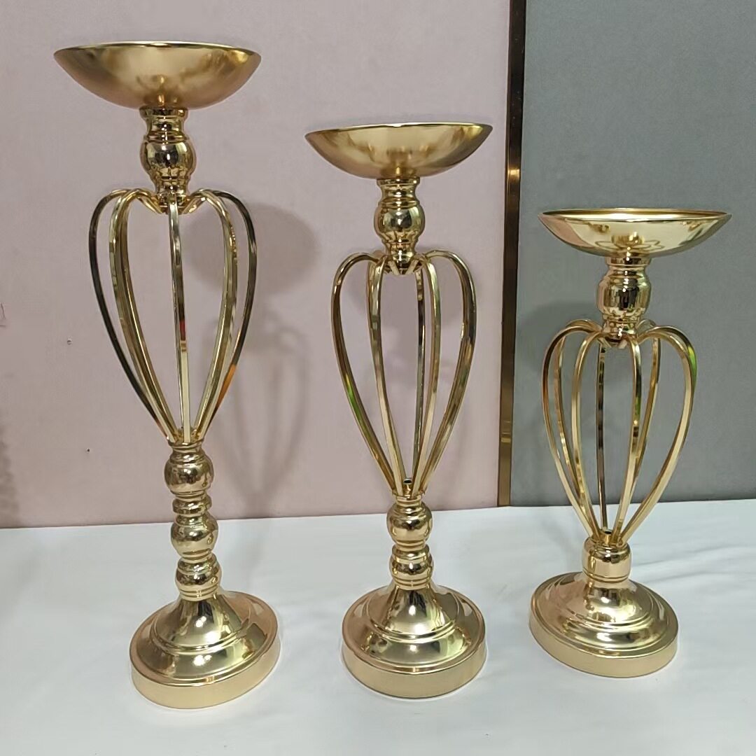 婚庆道具新款麻花烛台桌花花器