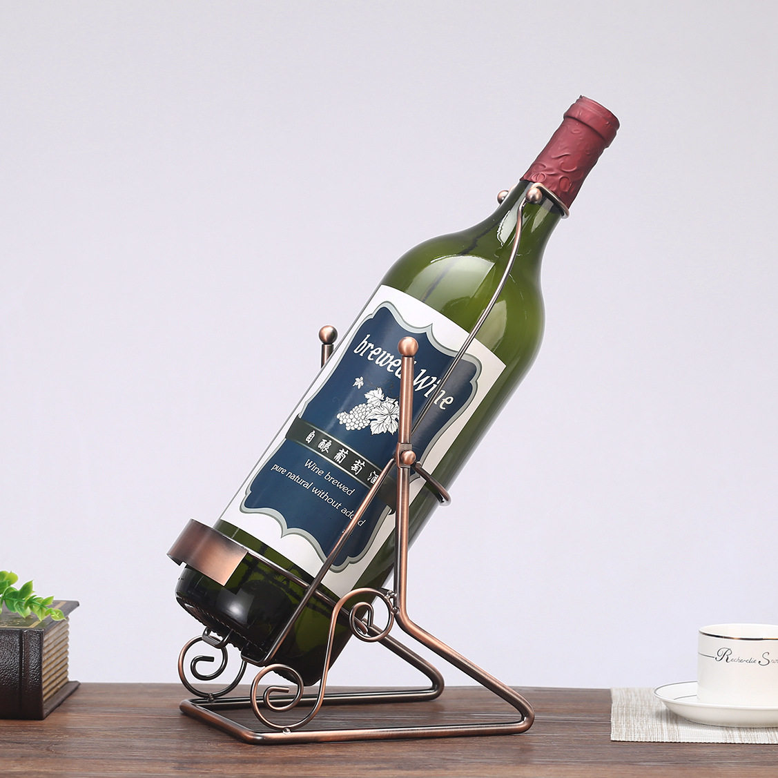 简易5升红酒架欧式3酒架铁艺