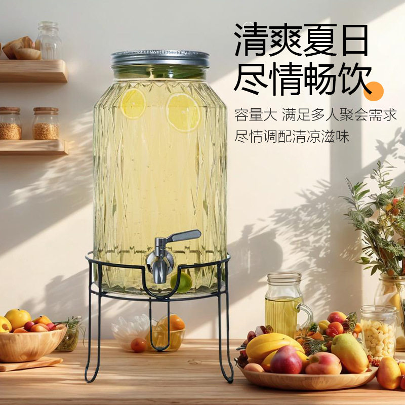 玻璃啤酒桶带龙头调酒桶泡酒瓶