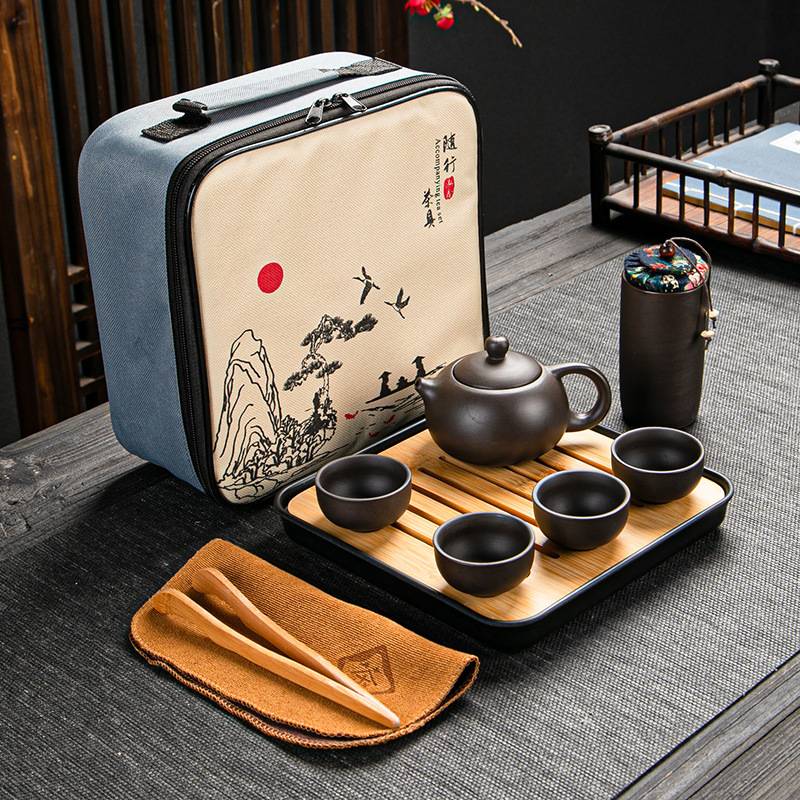 紫砂旅行茶具套装原矿茶壶零售