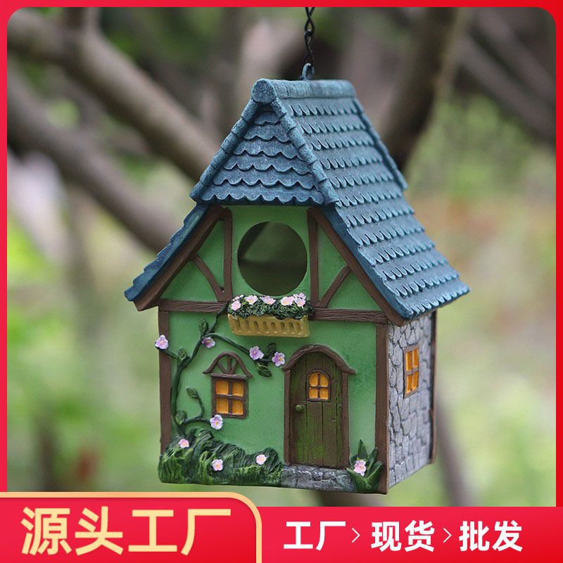 树脂鸟窝鸟屋鸟舍户外悬挂式庭院