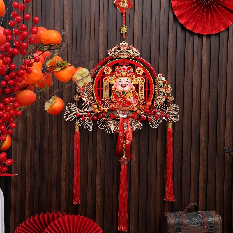 摇头财神挂饰财神爷家用电动挂