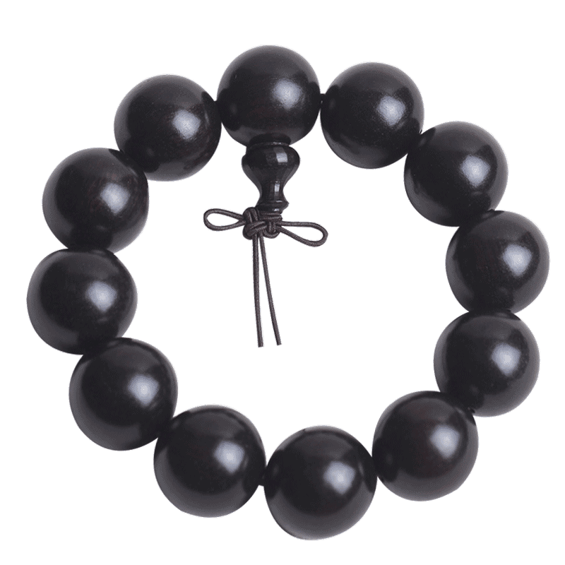 千琪印尼黑檀木手串紫光檀多圈