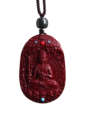 朱砂十二生肖本命佛吊坠