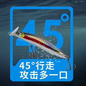 大河狙翘沉水米诺路亚饵弹道超远投全泳层上翘嘴鲈鱼鳡鱼军鱼假饵