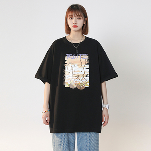 夏季情侣装纯棉短袖t恤宽松衣服ins潮流半袖潮牌T86 P28图片