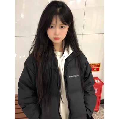 女大童初中高中学生百搭立领棉服