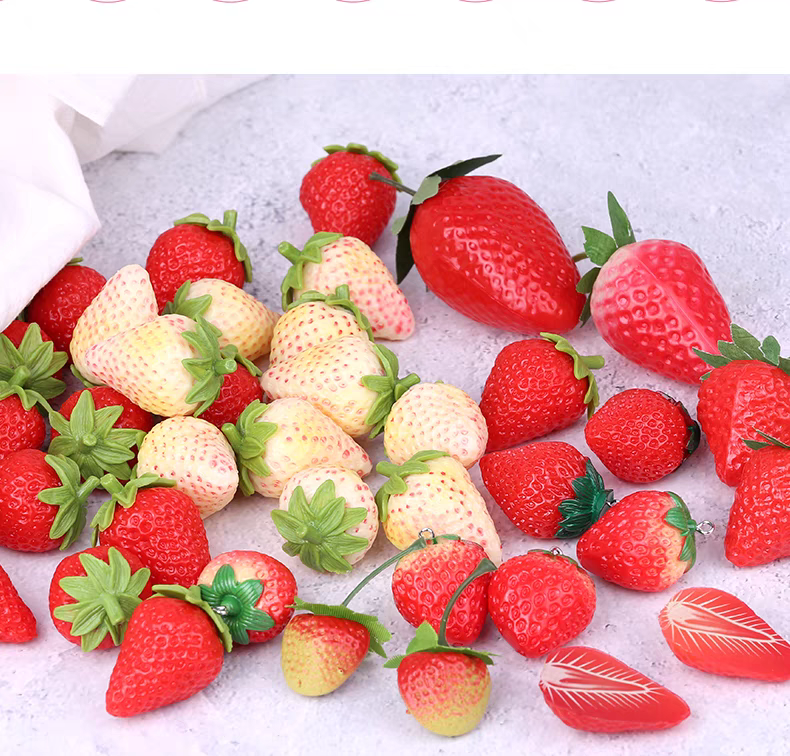 仿真水果草莓片模型水果蛋糕装饰配件仿真草莓水果块食玩,家居饰品,仿真水果,淘宝优惠券,粉丝福利购,淘宝优惠卷