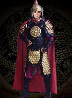 新款古代盔甲可穿将士铠甲服装真人盔甲男影视剧将军演出甲胄定制