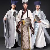 风格 汉服谋士服饰古代影视诸葛亮演出服三国孔明服装 汇美男款 古装