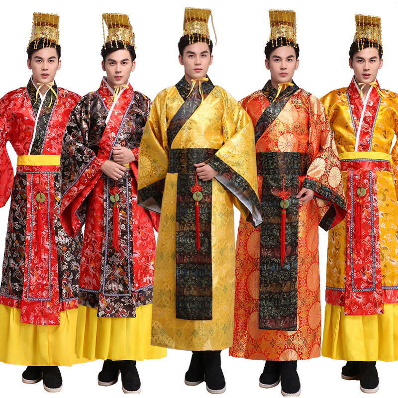 风格汇美夏季汉朝皇帝服装影视古代服装男结婚皇上演出服喜服唐装