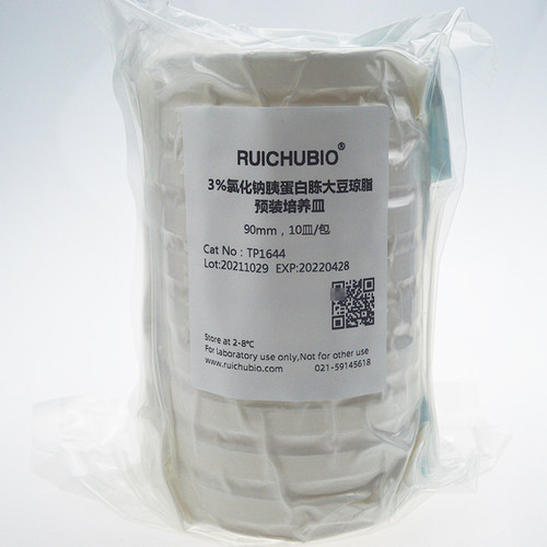 3%氯化钠胰蛋白胨大豆琼脂 预装培养皿 TP1644 90mm 10皿 包