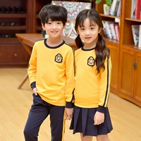 Đồng phục trường cho bé bộ quần áo thể thao tay dài tiểu học và trung học phục vụ lớp học mùa xuân và mùa thu mới phiên bản Hàn Quốc của quần áo mẫu giáo - Đồng phục trường học / tùy chỉnh thực hiện đồng phục học sinh mùa đông