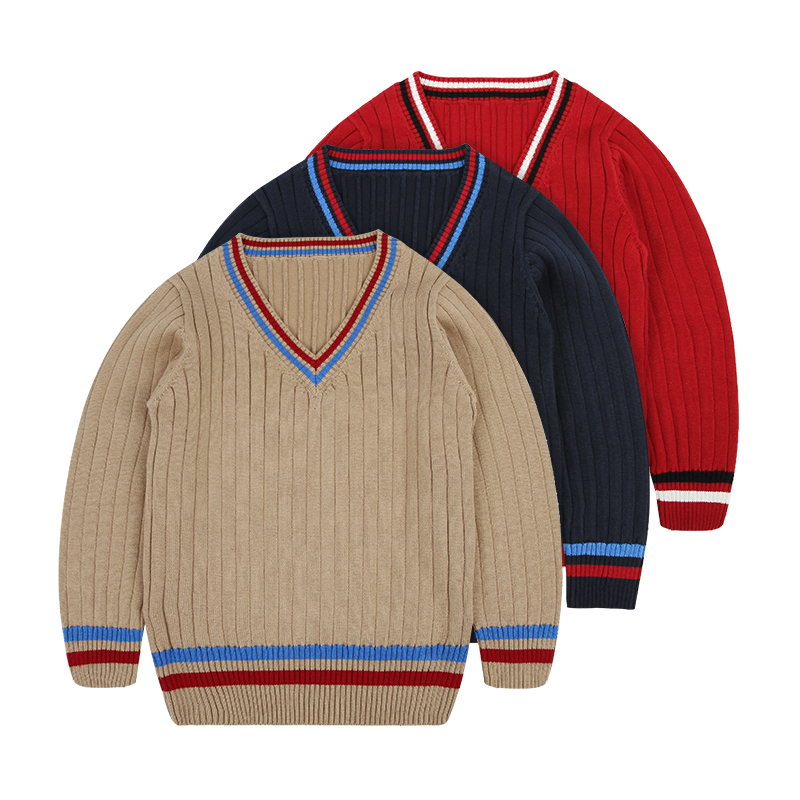 卷卷毛英伦学院风套头毛衣男女童装秋冬长袖毛衣幼儿园小学生校服