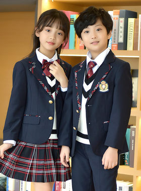 新款秋冬季中小学生女童校服套装